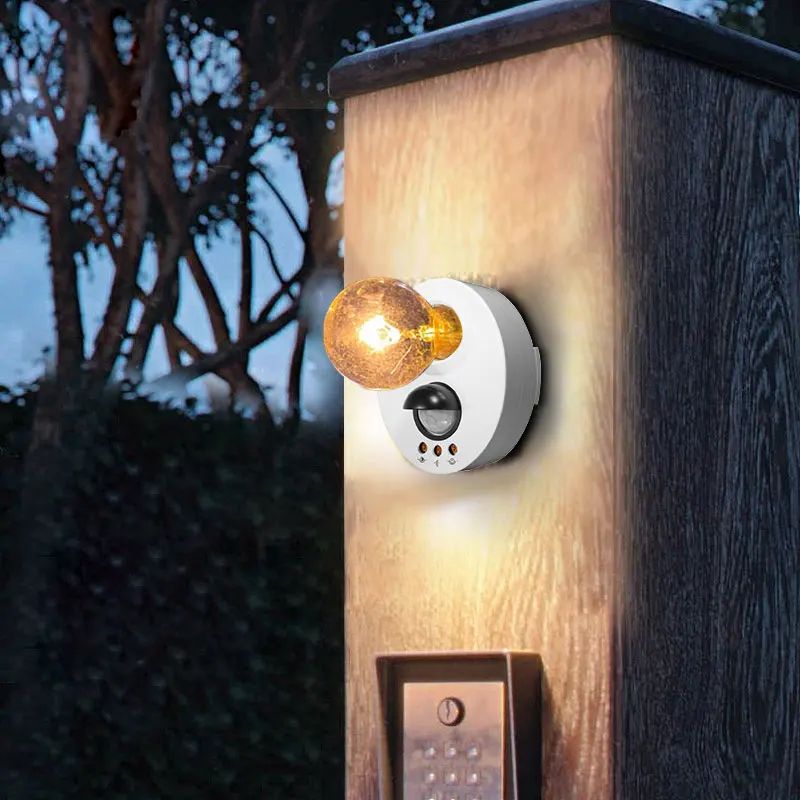

Infrared Light E27 Lamp Holder Switch Motion PIR Sensor Adjustable Delay Base Lamp Holder #