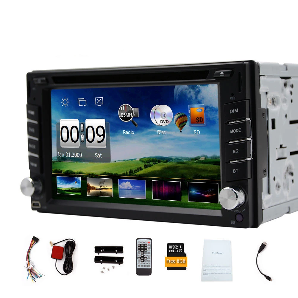 Clearance Eincar 7 inch 2 Din Car Radio Audio HD Muti-touchscreen Car DVD Player GPS Navigation Stereo AUX FM Radio Bluetooth Autoradio 2