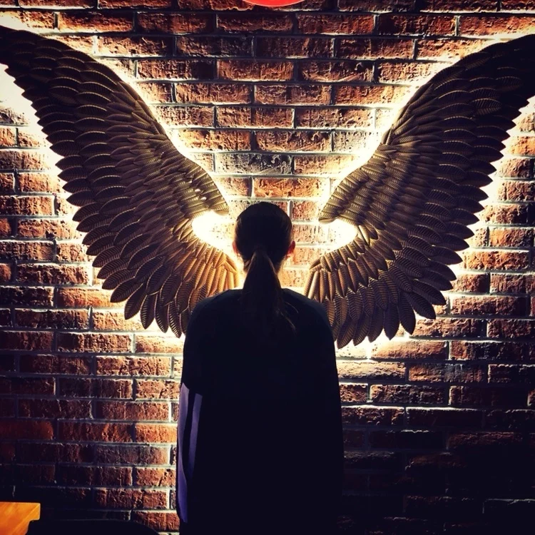 

Loft Industrial Wind Office Wall Decoration Hanging Retro Iron Wing Wall Decoration Bar Coffee Shop Wall Decor Retro Iron Wings
