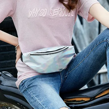 

Fashion Sequin Women Waist Bag Fanny Pack Running Zip Belt Money Holiday Bag