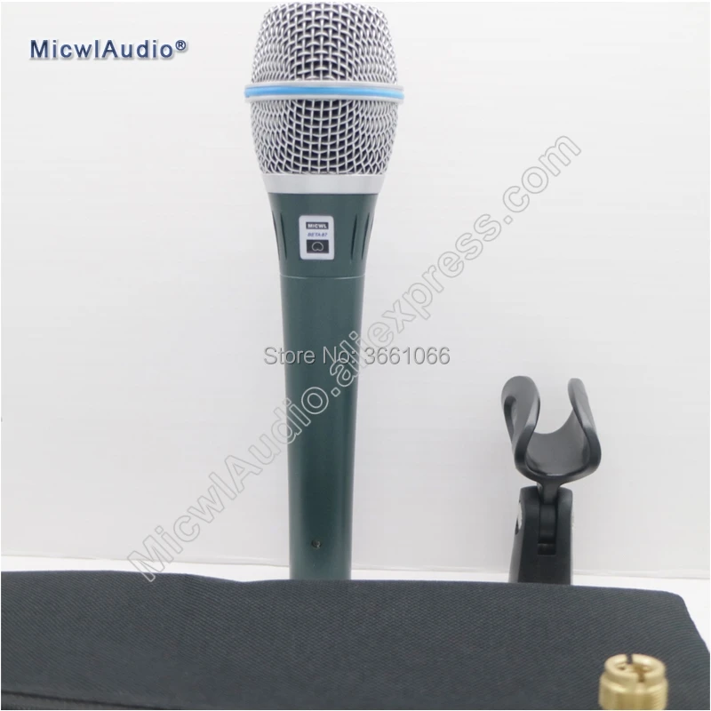 

MiCWL Beta87 Wired Handheld Vocal Dynamic Mics Microphone with Bag and Clip stand