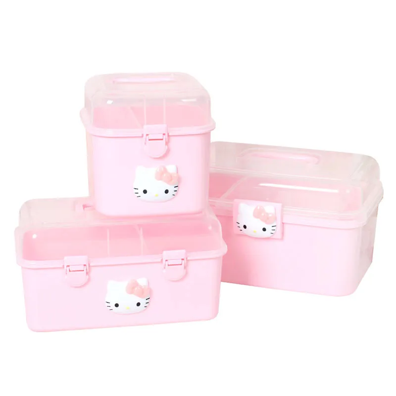 Hello Kitty Plastic Container Storage Gift Toy Box For Jewelry