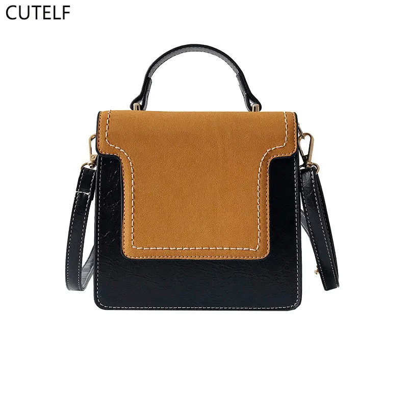 

Bags For Women 2018 Retro Suede Leather Handbags Women Bags Designer Solid Brief Shoulder Messenger Bag Bolsa Mujer Sac A Main