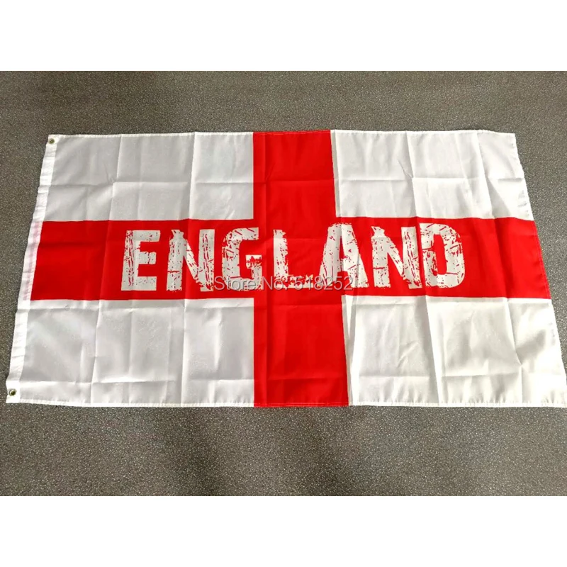 Красный Крест Английский флаг 3x5FT 150X90 см polyester полиэстер декор с принтом втулки