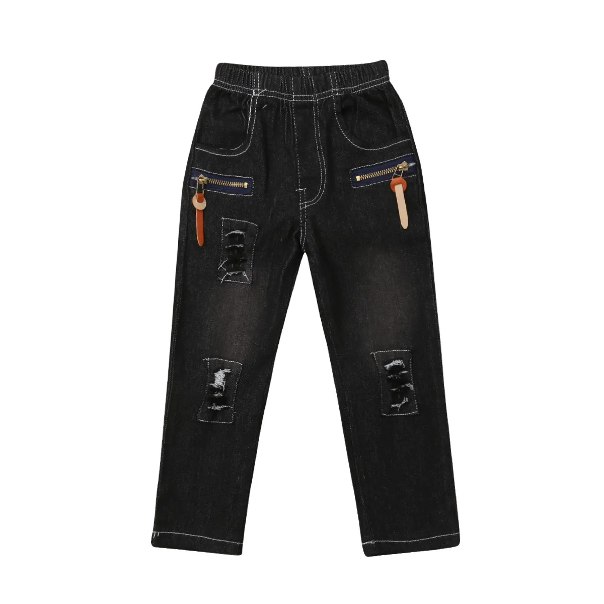 

Kids Baby Boys Hole Patch Jeans Pants Child Girl Denim Trousers Bottoms
