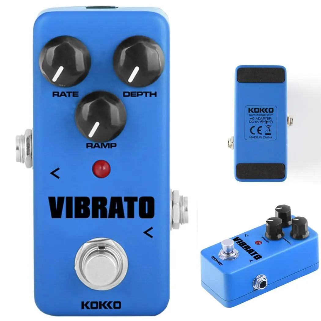 KOKKO FVB2 портативная Мини электрическая гитара Vibrato синий эффект педаль аксессуары
