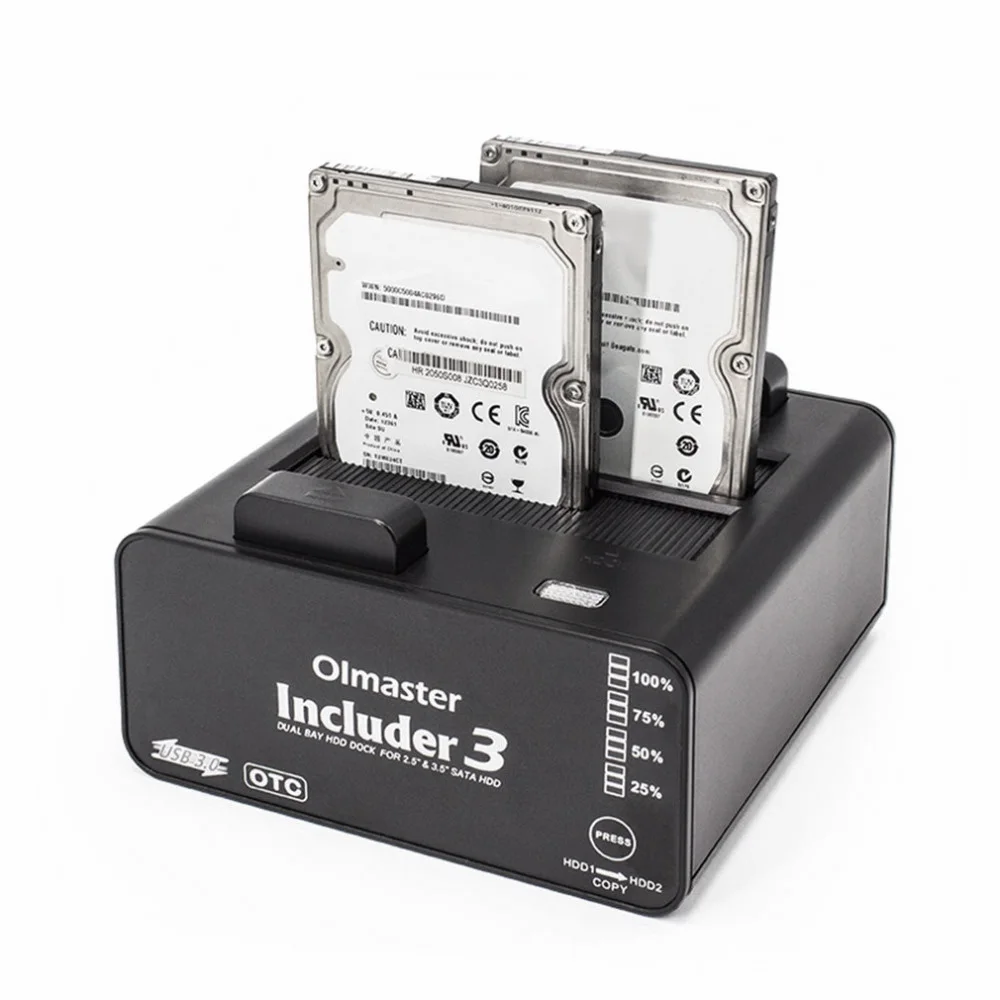 OIMASTER США Plug Dual Bay HDD док станция компактный внешний жесткий диск для 2 5 дюймов 3 SATA