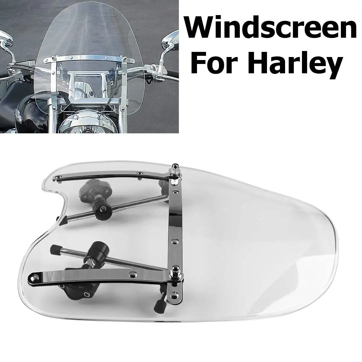 

Motorcycle Windscreen For Harley-Davidson Hi-glossy Out Surface Vibration at High Speeds Resistance Crack Smooth Inside Surface