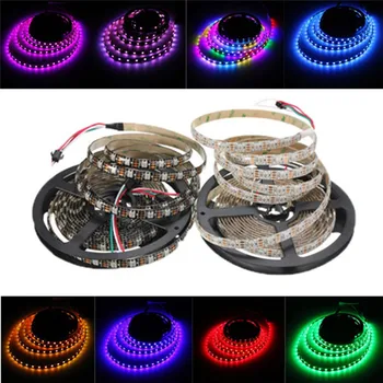 

CLAITE 5M 45W 150SMD Built-in 5050 WS2812B 30leds/M Pixels LED RGB Colorful Strip Light Waterproof IP65 White Black PCB DC5V