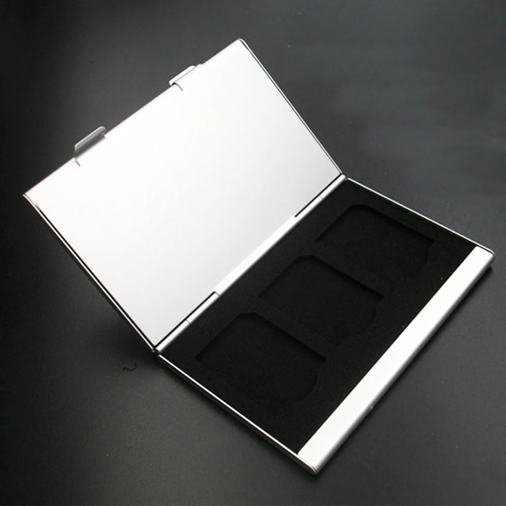 Коробка для хранения карт памяти из алюминиевого сплава EVA Micro Storage Box Case Red New for SD MMC
