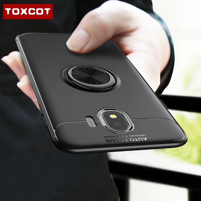 TOXCOT для samsung Galaxy J2 Core кейс держатель колец Мягкая силиконовая задняя крышка SM-J260F