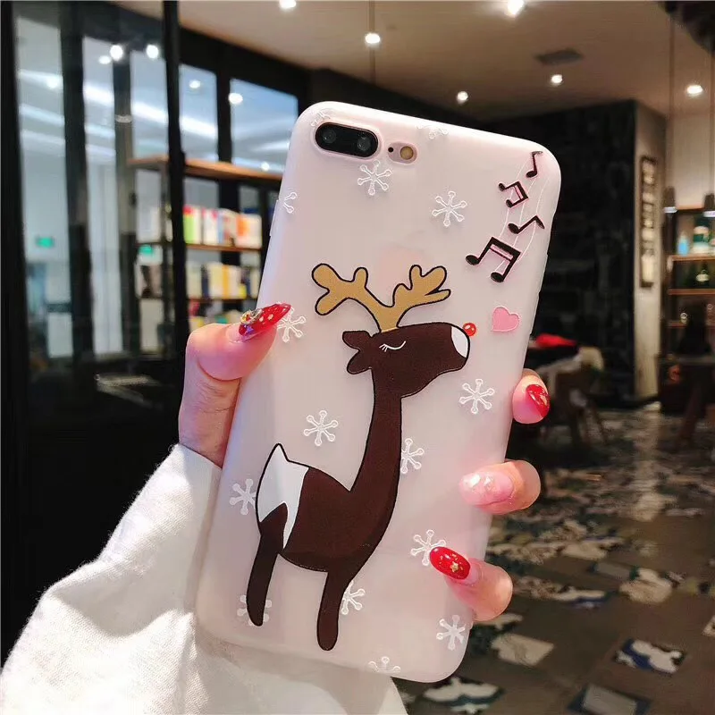 

XINDIMAN Cartoon animal case for iphone X case soft TPU phone backcover for iphone 7 7plus 6 6s 6plus cute deer 8 8plus XSMAX XR