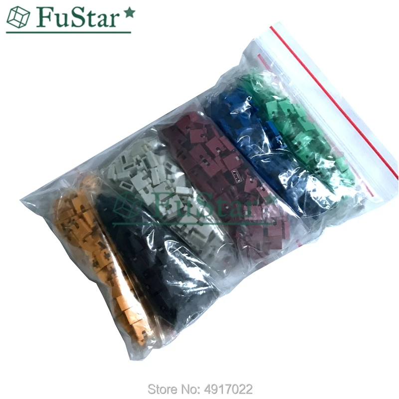 

600PCS 6 Color Each Color 100 PCS 2.54mm Standard Circuit Board Jumper Cap Shunts Short Circuit Cap Terminal cap Connector Hot