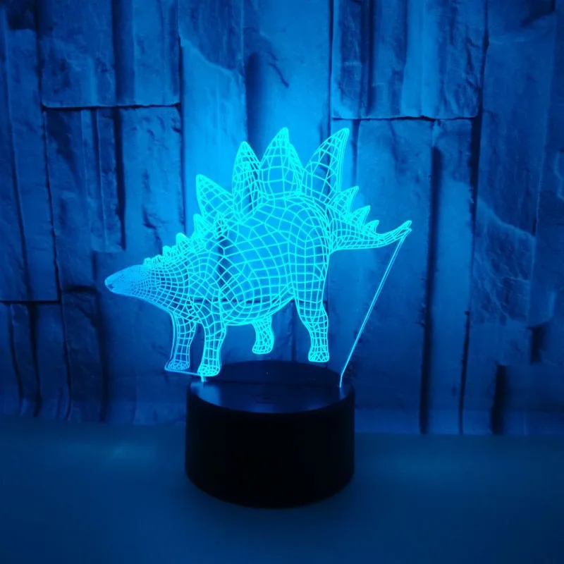 YIMIA новинка подарок USB 7 цветов Изменение динозавра светодиодный ночник 3D