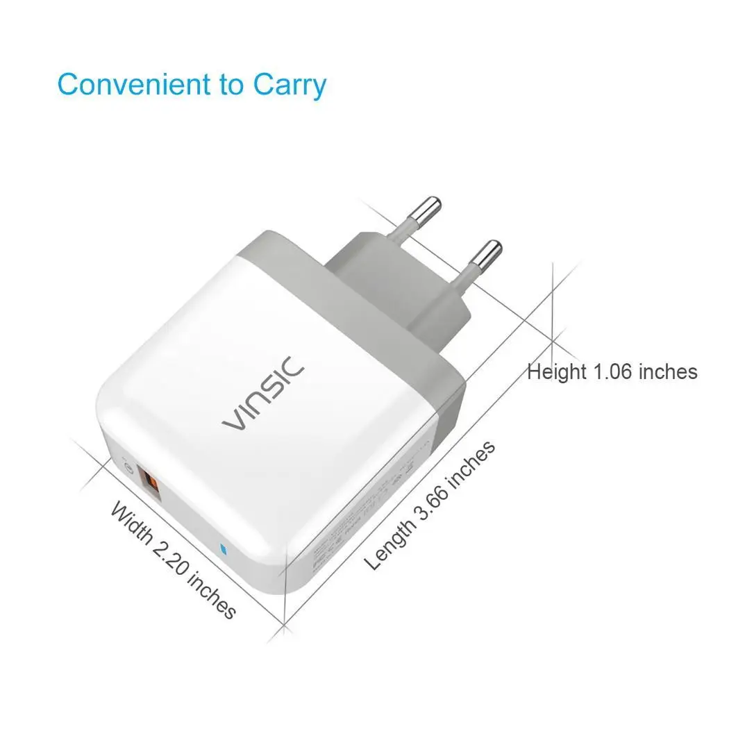 Европейский штепсельный быстрая Зарядное устройство 3 0 USB для быстрой зарядки