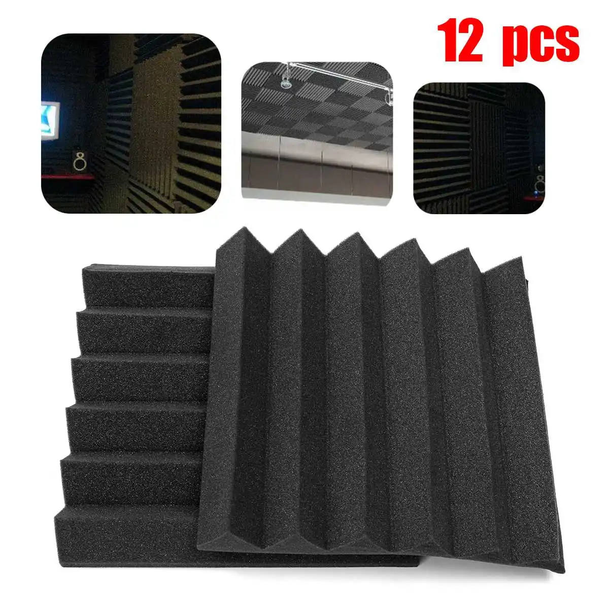 

30x30cm Soundproofing Acoustic Foam Sound Treatment Studio Room KTV Absorbing Soundproofing Foam Wedge Tile Polyurethane Foam