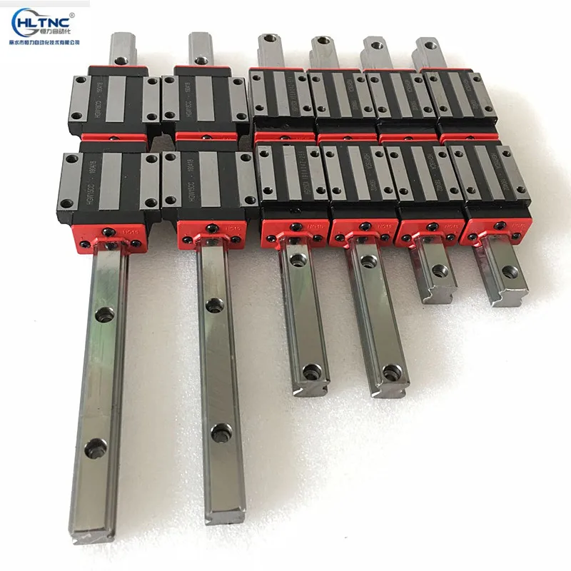 2pcs Linear Guide rail HGR25 2000mm +4x HGH25 slide blocks cnc set-in ...