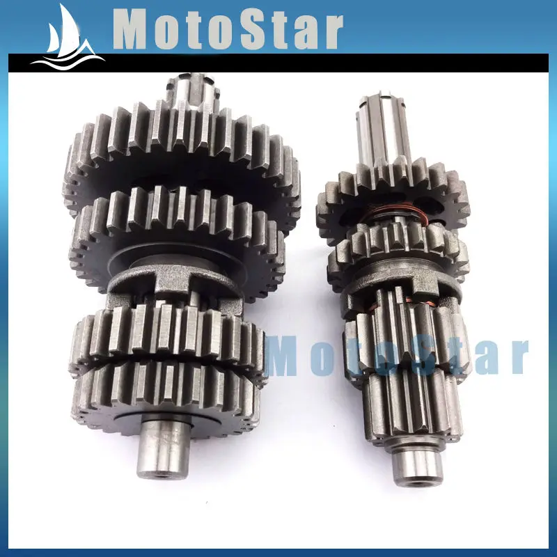Transmission Gear Box Main Counter Shaft for Chinese YX110 YX125 YX 110cc 125cc Engine Motorcycle Pit Dirt Motor Bike differential gears
