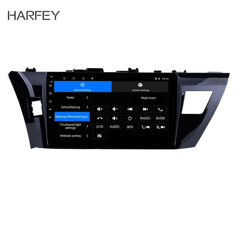 

Harfey clearance GPS Navi Stereo For 2013 -2015 Toyota Corolla Android 8.1 10.1" 2Din Car Radio Multimedia Player support TPMS