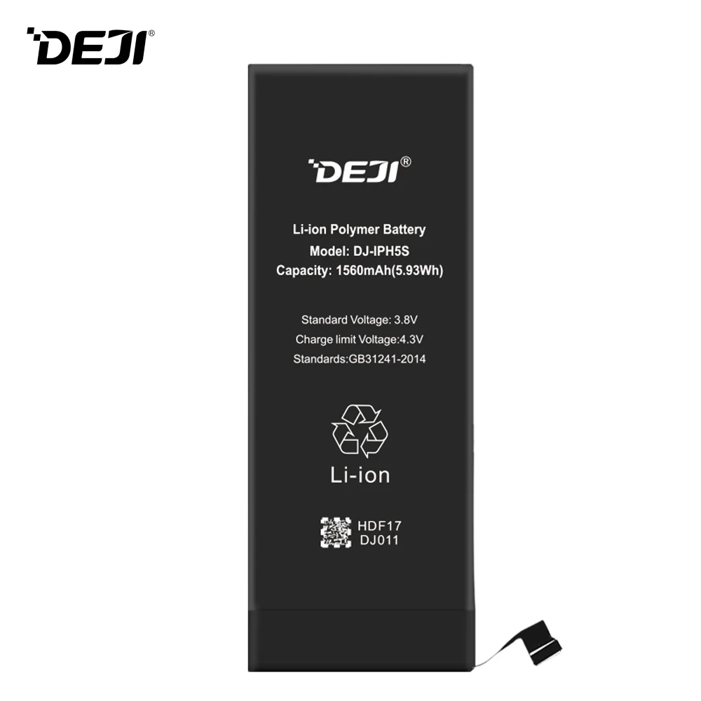 Deji батарея для iPhone 5S 5GS Apple iPhone5s 1560mAh Емкость встроенный литий полимерный