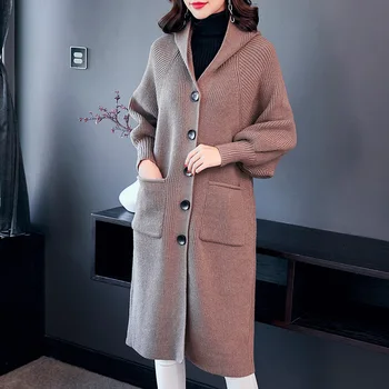 

Ma'am Sweater Knitting Loose Woman Cardigan Wollens Upper Garment