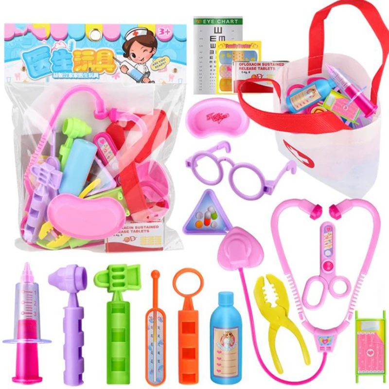 

16 Pcs/set Hot sale Pretend Play Doctor Toy Set Medical Kit Educational Role Play Simulation Hospital Learning Toys For Kids