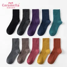 Caramella осень и зима Модные женские хлопковые носки 4 стиля Подарочная коробка носки 515004