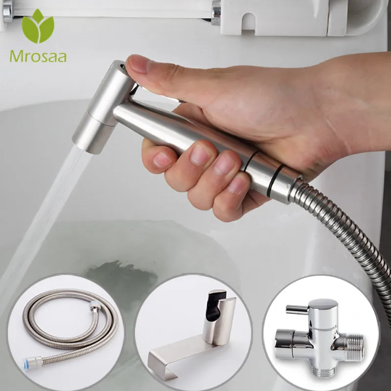 

Stainless Steel Handheld Bidet Toilet Sprayer Kit Bidet faucet Bathroom Hand Shower Head for Personal Hygiene and Potty Toilet