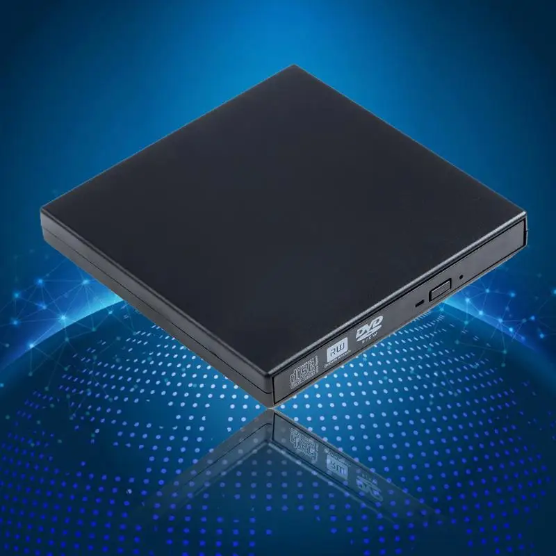  USB 2.0 External CD-Rom/CD-RW/Combo/DVD-Rom Burner Drive Writer with USB Data Cable for Mac Laptop 