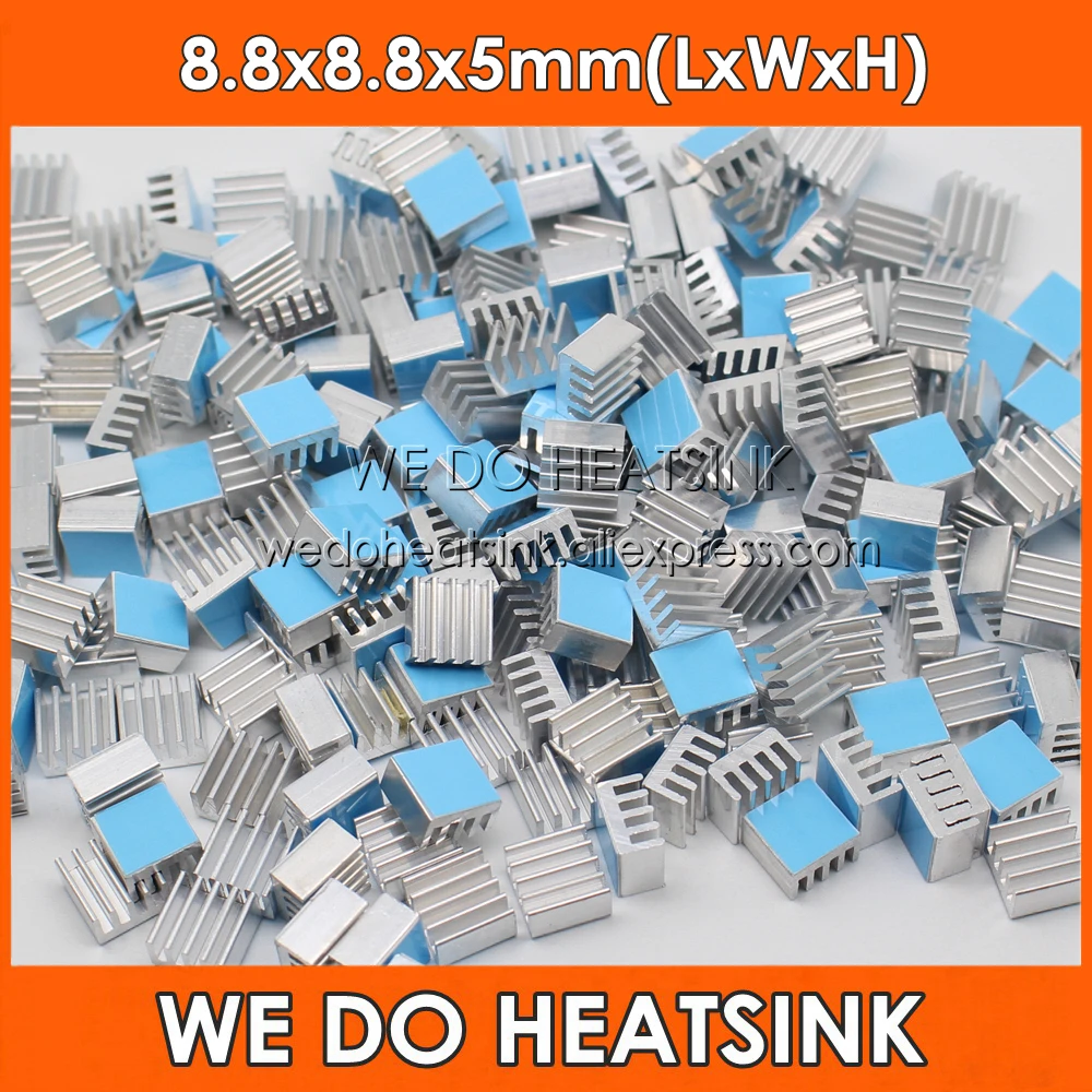 10 шт. алюминиевые радиаторы 8 8x8 8x5 мм с теплопроводной лентой 3M 8810|heatsink 10pcs|heat