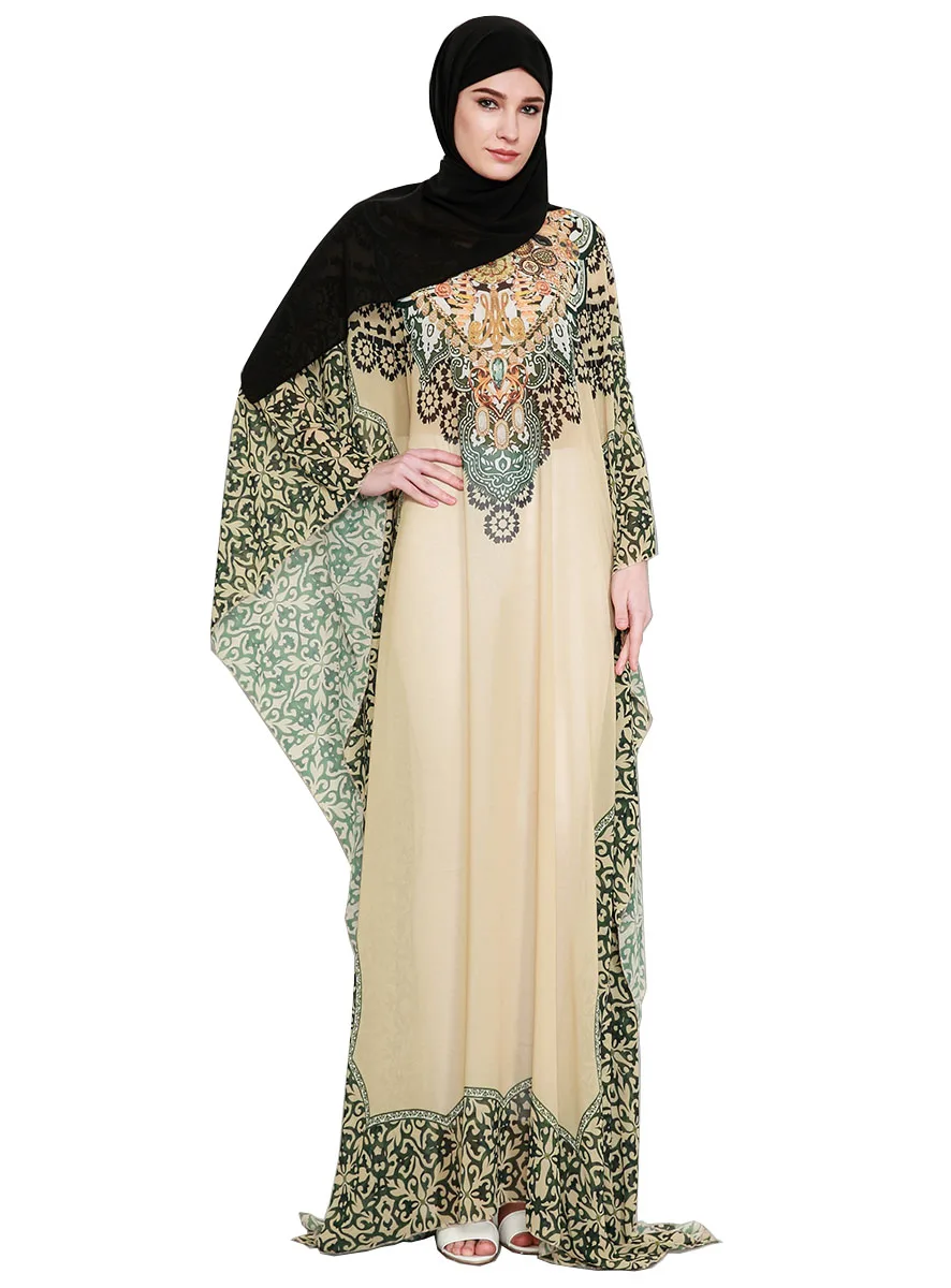 

2019 new Spring And Summer Loose Print Plus Size Women Dress Batwing Sleeve Ethnic Style Floor-length Vintage Dresses Womens