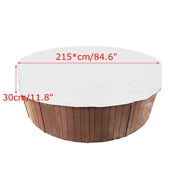 

Bathtub Cover Hot Tub Weather Covers Shade Bath Tub Dust Cover Protector UV Proof Waterproof Spa Covers 4 Sizes Light Grey