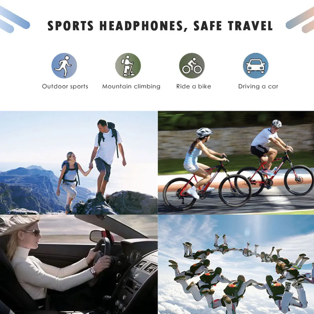 

KISSCASE Wireless Bluetooth Earphone Stereo Sports Waterproof Earbuds Wireless in-ear Headset with Mic for iPhone Samsung Huawei