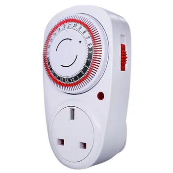 

Energy Saver 24 Hour EU /US /UK Plug Programmable Mechanical Electrical Program Timer Power Switch