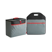 Car Backup Storage Box Foldable Box Large Capacity Stowing Storage Food Beverage Organizer Accessories Supplies Products