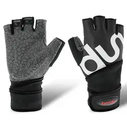 Новый унисекс Половина Finger для спортзала перчатки для занятий фитнесом взвешивания Подъема Наручные спортивные перчатки S/M/L/XL