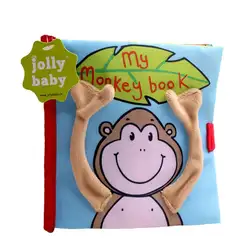 JOLLYBABY детский toysinfantsearly развития детства, ткань booklearning образование деятельности книги стерео обезьяна ткань