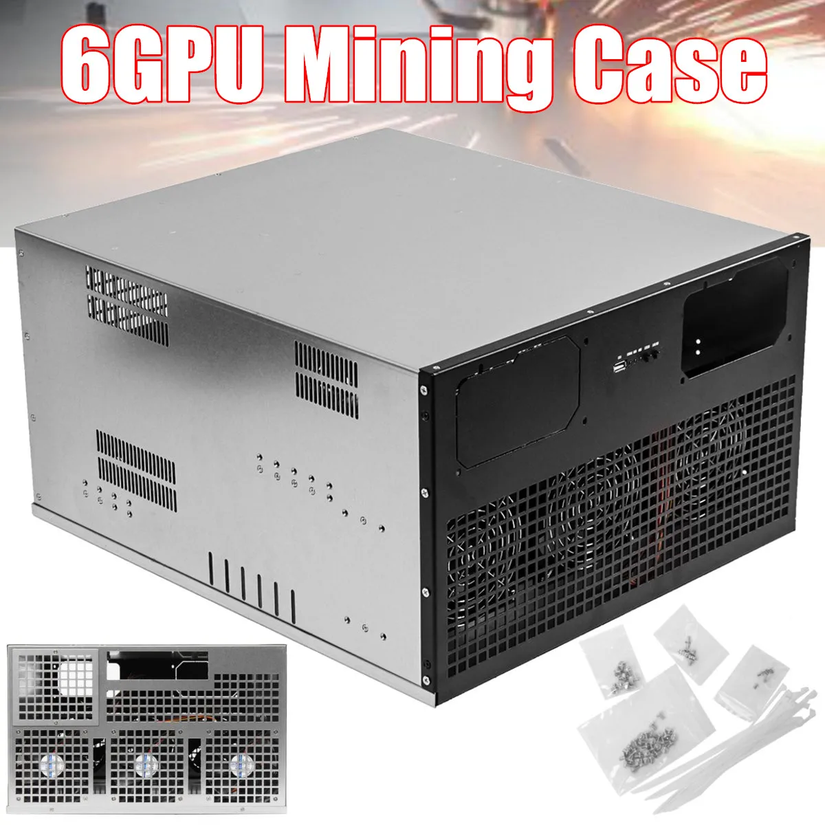 6 GPU eth/ZEC/HSR Miner Case Ethereum Miner Power Supply For BTC Coin Miners support 6 graphics Card Interface Mining Power 6 GPU eth/ZEC/HSR Miner Case Ethereum Miner Power Supply For BTC Coin Miners support 6 graphics Card Interface Mining Power