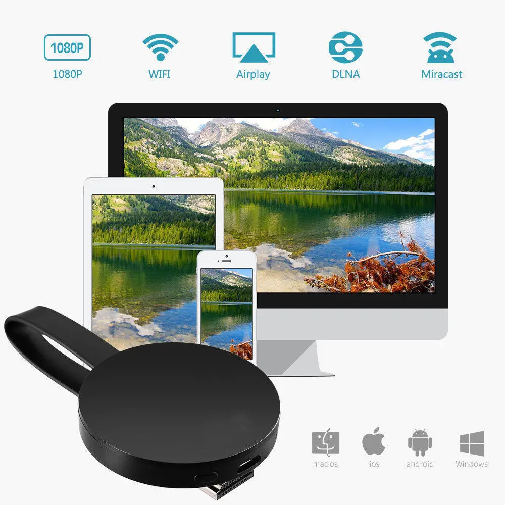 Wecast беспроводной WiFi miracast HDMI 1080 P стример Media Android Поддержка Netflix|SmartTV-стики и тюнеры|