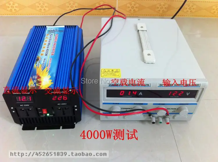 

Pure Sine Wave Power Inverter 4000W 12v/24v36v/48vdc to 110v/220vac digital display