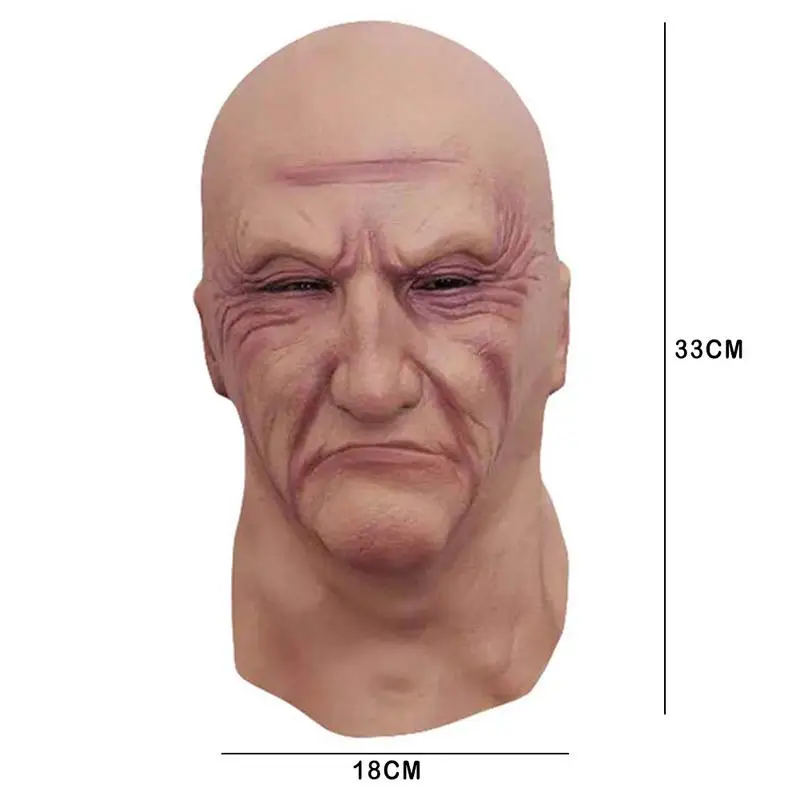 Косплэй страшно для наращивания на всю голову латексная маска Хэллоуин ужас забавная маска для вечеринки Косплей старая голова маски-шлемы дропшиппинг