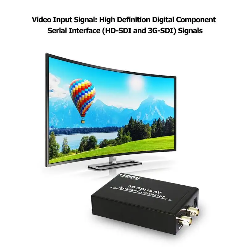 

HDV-S007 HD-SDI 3G-SDI to Composite RCA Video Audio AV Converter Scaler
