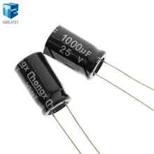 10 шт., электролитные конденсаторы, 25V1000UF 1000 мкФ/алюминиевая крышка, 25В 10*17 мм