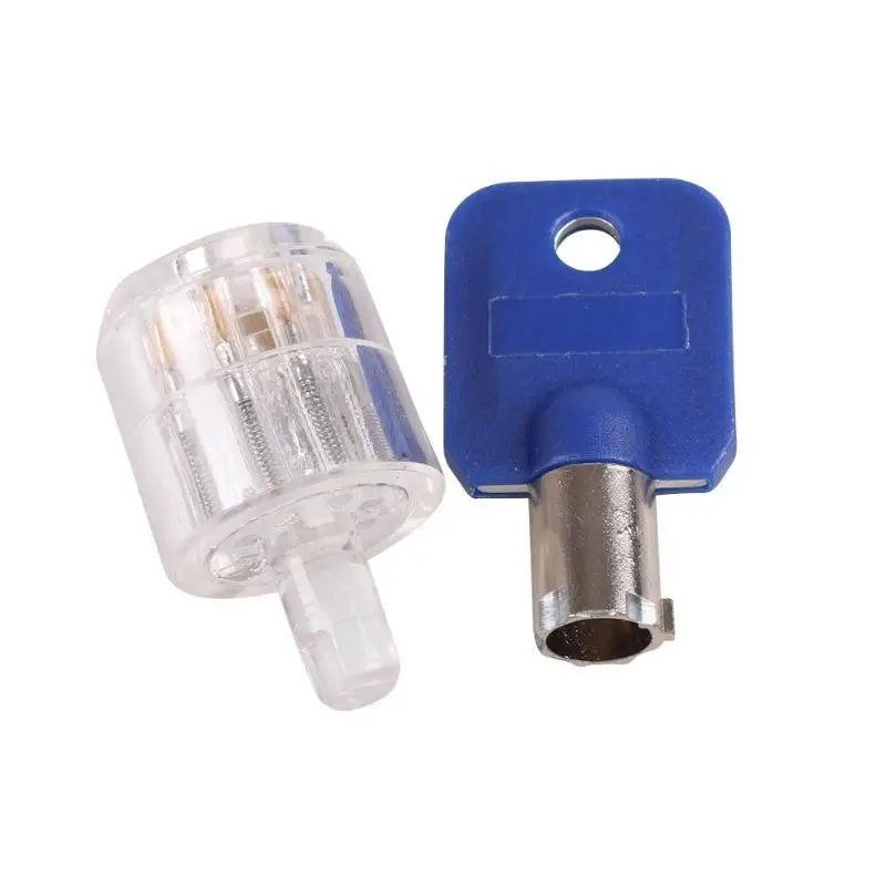 

Seven Core Lock Cylinder Transparent Visible Pick Cutaway Practice View Padlock Training Skill Locksmith Tools padlock candado