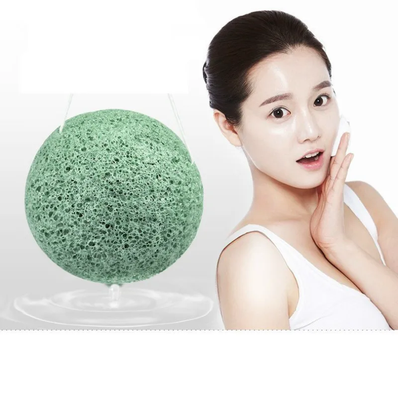 1 шт. модная круглая губка Konjac косметическая для очистки лица натуральный спонж