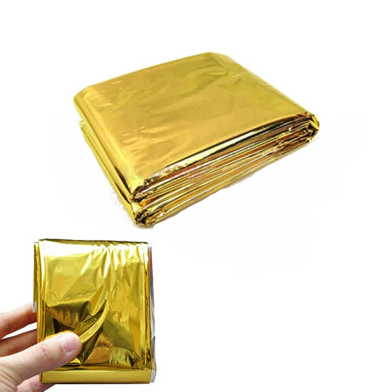 

1x Waterproof Emergency Solar Blanket Safety Survival Insulating Mylar Thermal .