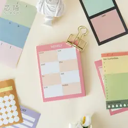 Лаконичный блокнот планировщик наклейки post it Can Tear Schedule sticky notes портативный оригинальность kawaii Канцелярские