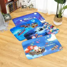 Merry Christmas Санта Клаус фланелевый ковер Противоскользящий домашний дверной коврик для пола рождественские украшения для дома Рождественские вечерние сувениры