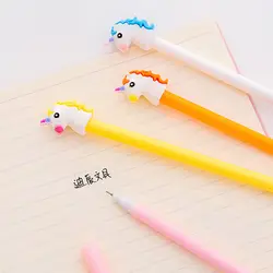 Новые Rainbow Unicorn гелевая ручка 0,5 мм кавайный конфетный цвет обычные ручки для письма Giftss корейский канцелярские школьные канцелярские