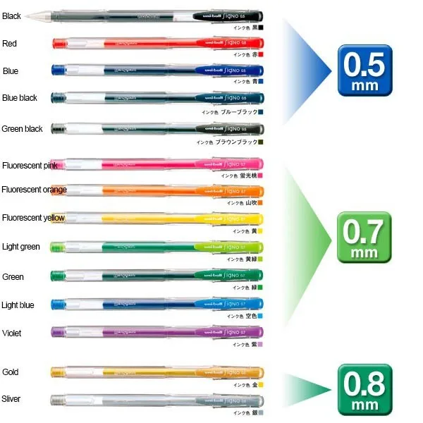 Uni-ball Signo UM-100 ручка с гелевыми чернилами 0,5 мм 0,7 мм 0,8 мм Ручка-роллер тонкой линии трубчатая ручка товары для рукоделия